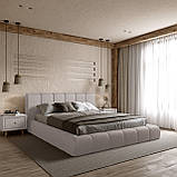Ліжко Podium 160*200см Light Beige з механізмом та м'яким узголівьям, фото 6