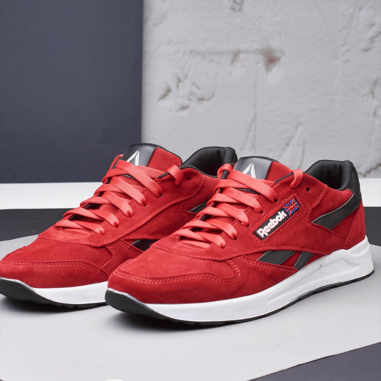 Чоловічі замшеві кросівки (натуральна замша) червоні демісезонні для чоловіків на весну осінь, розміри 40-45, фото 1