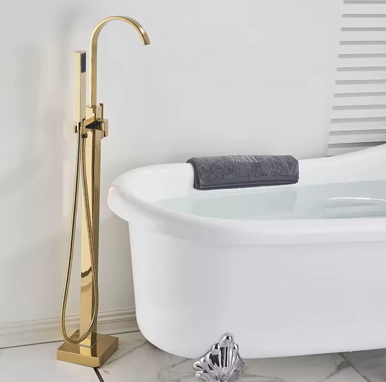 Підлоговий змішувач для ванни FUTURA Liam Gold, фото 1