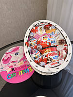 Кіндер Бокс “Рожеві Поні для Принцеси” | Подарунковий набір солодощів Kinder