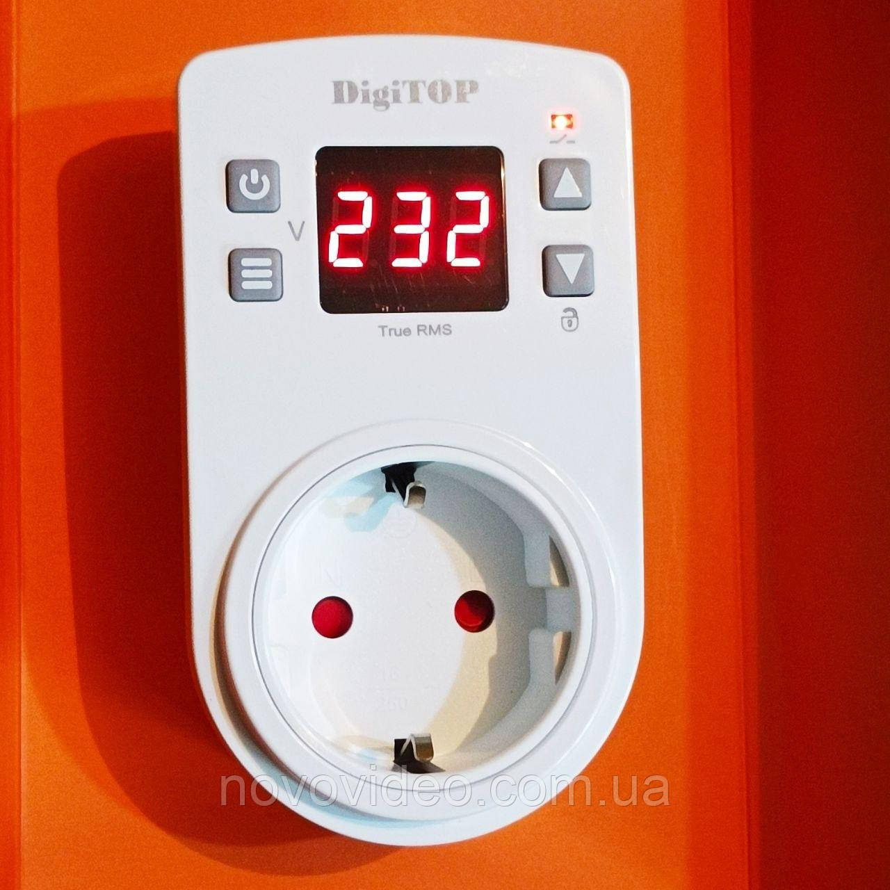 Бар'єр цифровий для захисту холодильника, побутових приладів від перепадів, стрибків напруги із заземленням VP-16AR