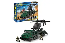Конструктор IBLOCK, PL-921-466 ЗСУ Армія КРАЗ Тягач 390 деталей 2 фігурки