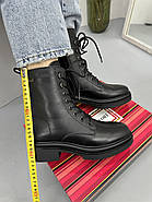 Високі черевики демісезонні жіночі MeegoComfort 25A18603-1 Black чорні на шнурівці, фото 5