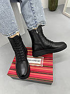 Зимові черевики жіночі MeegoComfort 25A20561-3 BLACK чорні шкіряні, фото 2