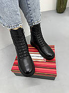 Зимові черевики жіночі MeegoComfort 25A20561-3 BLACK чорні шкіряні, фото 3