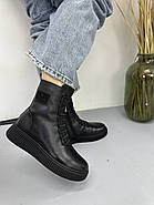 Зимові черевики жіночі MeegoComfort 25A20561-3 BLACK чорні шкіряні, фото 4