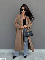 Кардиган жіночий довгий в'язаний модний повсякденний машинний в'язання вільний фасон розмір 42-48