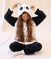 Кигуруми для девочек Панда веселая пижамы для маленьких детей и подростков Kigurumi
