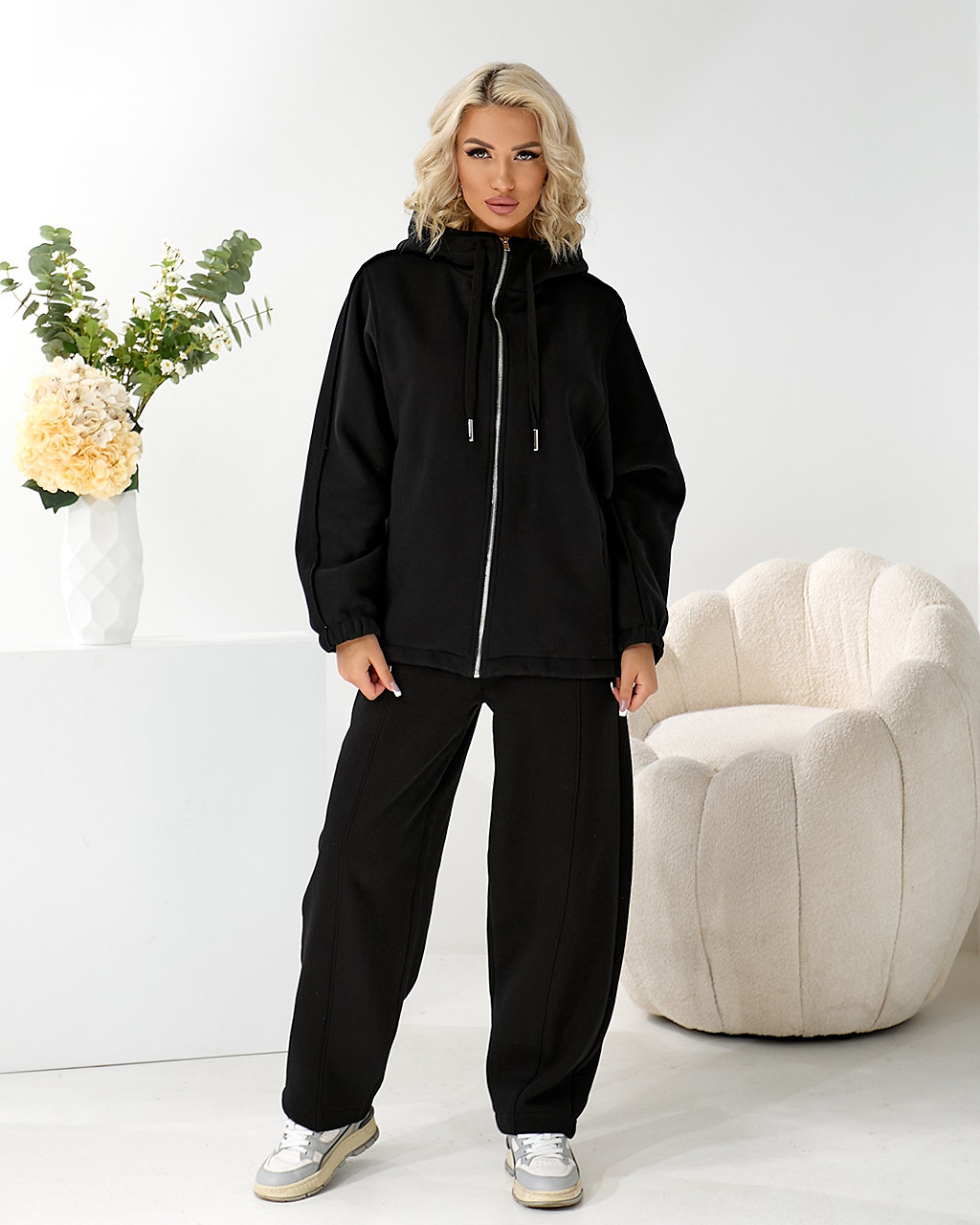 Худі рване на змійці на флісі, фото 1