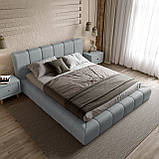 Ліжко Podium 180*200см Light Grey з механізмом та м'яким узголівьям, фото 5