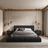 Ліжко Podium 180*200см Lounge Black з механізмом та м'яким узголівьям, фото 6