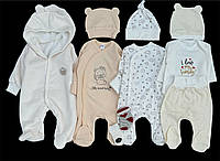 Красивый набор одежды для новорожденных, качественная одежда для младенцев, осень, рост 56 см, хлопок