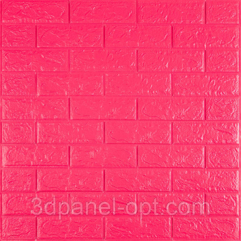 3D панель самоклеюча 700х770х5мм цегла Малинова-червона (108-5) SW-00001364, фото 1