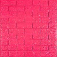 3D панель самоклеюча 700х770х5мм цегла Малинова-червона (108-5) SW-00001364