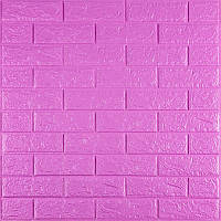 3D панель самоклеюча 700х770х5мм цегла Пурпурна (14-5)