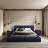 Ліжко Podium 160*200см Lounge Blue з механізмом та м'яким узголівьям, фото 4
