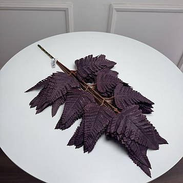 Штучна гілка папороті фіолетова , 55 см , 12 шт/уп