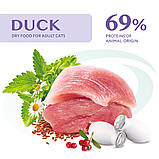 Optimeal сухий корм для дорослих котів з ефектом виведення шерсті з качкою 10кг, фото 2