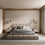 Ліжко Podium 160*200см Lounge Cocoa з механізмом та м'яким узголівьям, фото 5