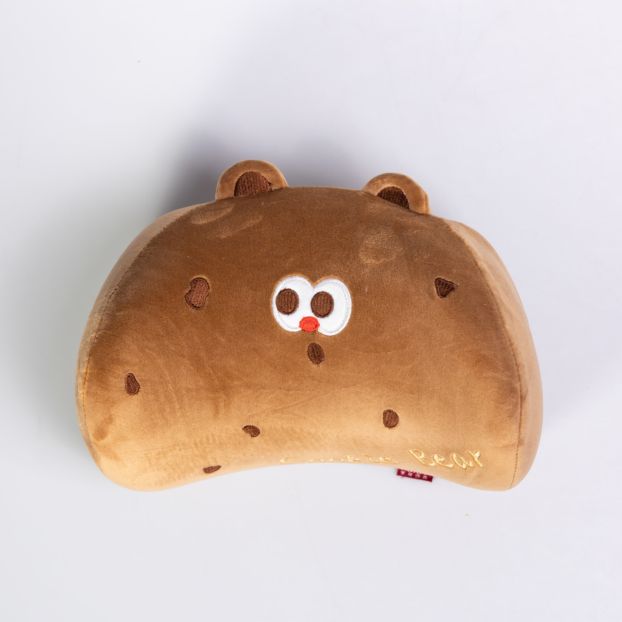 Подушка-підголовник Cookie Bear для подорожей коричневий, ортопедична підтримка попереку автомобіль офіс Memory Foam, фото 1