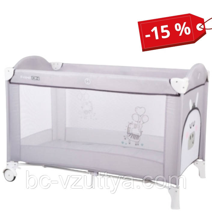 Ліжко-манеж дитяче FreeON Balloon zebra, grey, фото 1