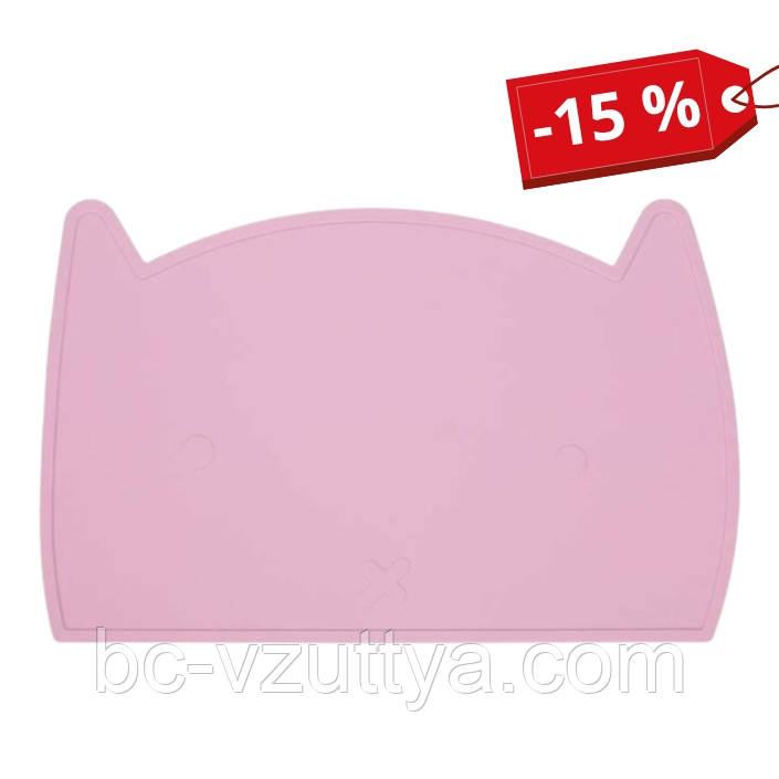 Силіконовий килимок для годування дитини FreeOn Kitty, pink, фото 1
