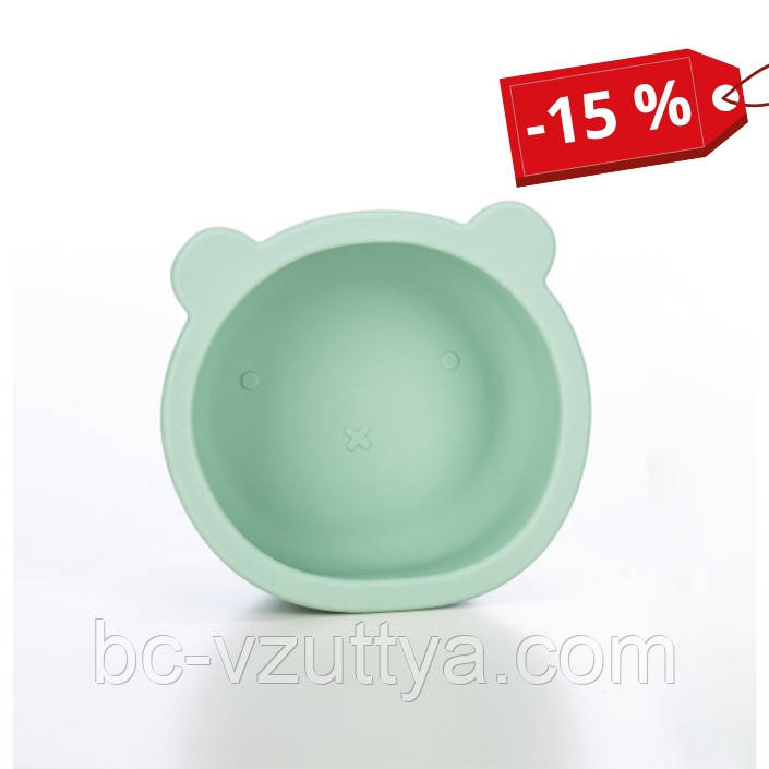 Силіконова миска дитяча FreeOn Lion, mint, фото 1