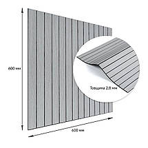 Покриття вінілове самоклеюче 3D рейки 600х600х2,8мм SW-00003243, фото 3