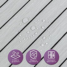 Покриття вінілове самоклеюче 3D рейки 600х600х2,8мм SW-00003243, фото 4