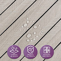 Покриття вінілове самоклеюче 3D рейки 600х600х2,8мм SW-00003244, фото 4