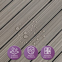 Покриття вінілове самоклеюче 3D рейки 600х600х2,8мм SW-00003245, фото 4