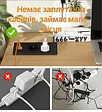 Вбудована розетка меблева Folem RZS, для столу з Type-C, USB, швидке заряджання PD 20W, врізна подвійна — Чорний, фото 7