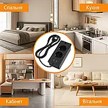 Вбудована розетка меблева Folem RZS, для столу з Type-C, USB, швидке заряджання PD 20W, врізна подвійна — Чорний, фото 8