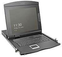 Консольна миша, клавіатура Digitus DS-72221-1ES KVM VGA 1920 x 1080 пікселів