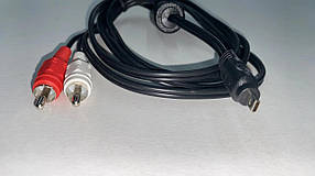 Кабель RCA - miniUSB 8pin (1.5 м, з фільтром, плоский)