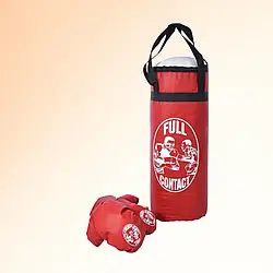 Груша боксерська Велика + рукавички BB_850257 Full contact, висота-55 см, Червоний