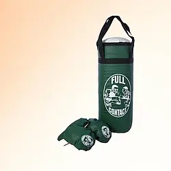 Груша боксерська Велика + рукавички BB_850257 Full contact, висота-55 см, Зелений