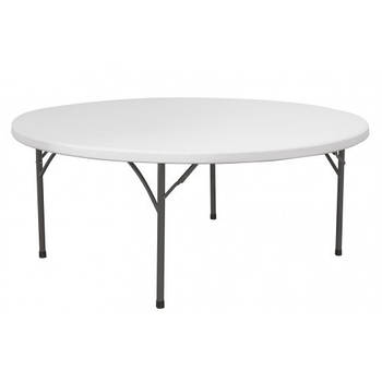 Стіл складаний 180 см круглий, білий