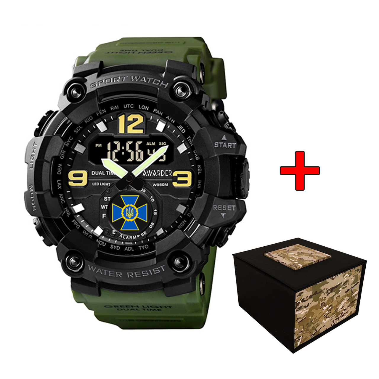 Часы Awarder 004 СБУ Army Green-Black