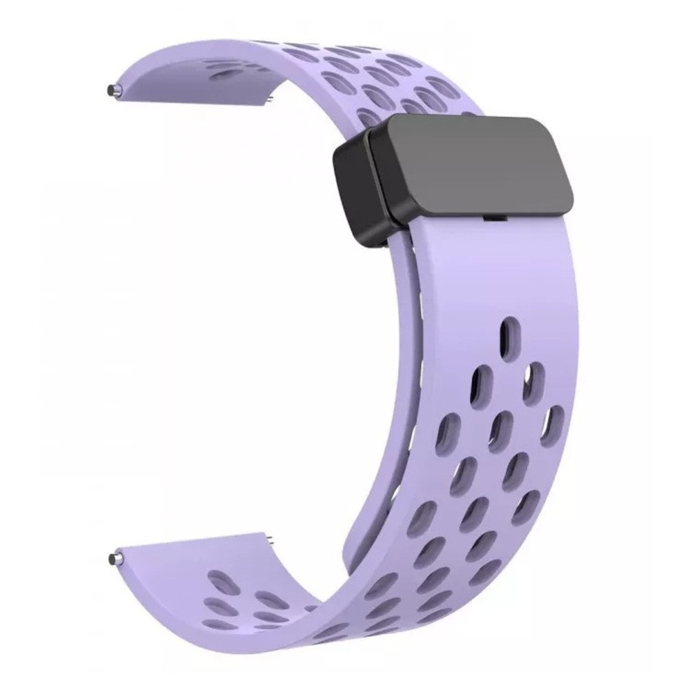 Ремінець силіконовий для годинника Magic Lock Nike design 22 мм ліловий, фото 1