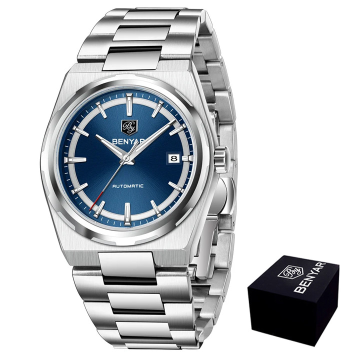 Чоловічі Годинники Benyar BY-5203 Silver-Blue