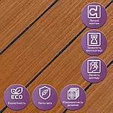 Покриття вінілове самоклеюче 3D рейки 600х600х2,8мм SW-00003246, фото 5