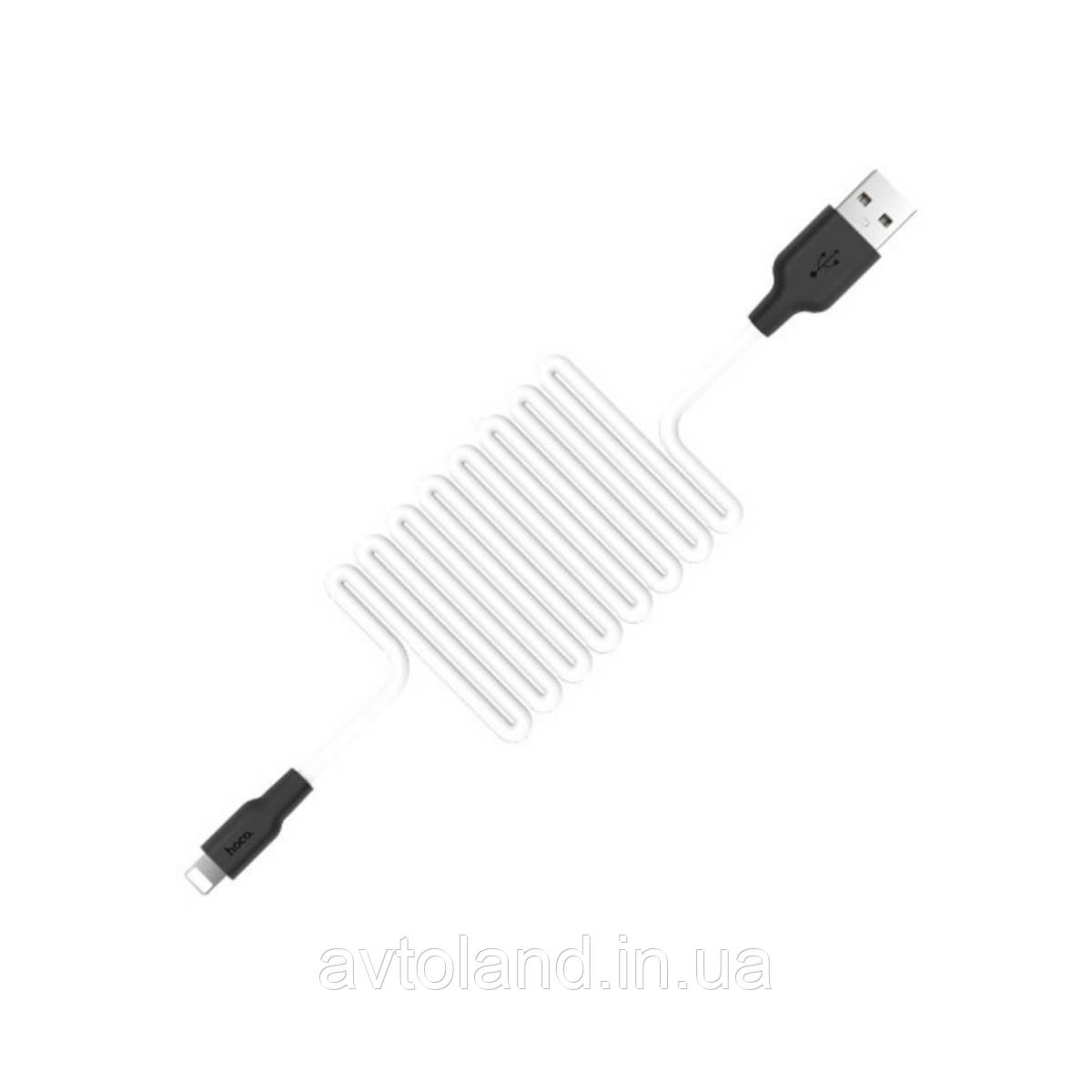 Кабель Hoco X21 Silicone Lightning charging cable Black & White, фото 1