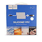Кабель Hoco X21 Silicone Lightning charging cable Black & White, фото 2