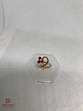 Золота Каблучка зі вставкою цирконій, фото 3