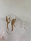 Золоті Сережки зі вставкою цирконій, фото 2