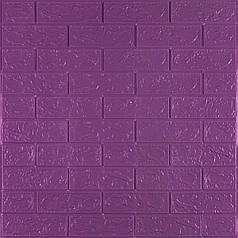 3D панель самоклеюча 700х770х3мм цегла Фіолетова (016-3) SW-000003248