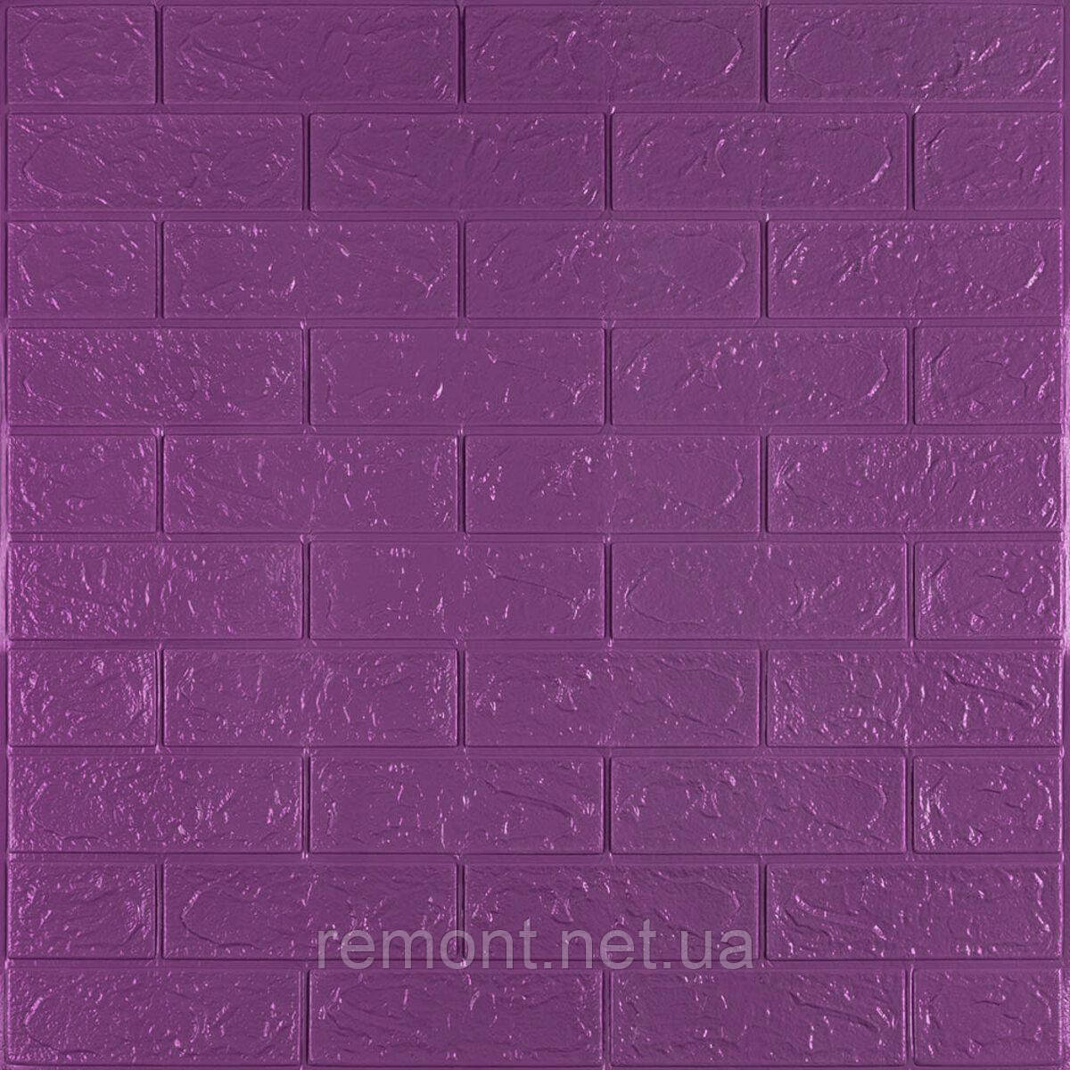 3D панель самоклеюча 700х770х3мм цегла Фіолетова (016-3) SW-000003248, фото 1