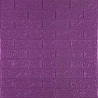 3D панель самоклеюча 700х770х3мм цегла Фіолетова (016-3) SW-000003248