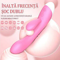 Вібратор кролик Mr. Rabbit 12 режимів рожевий, фото 2